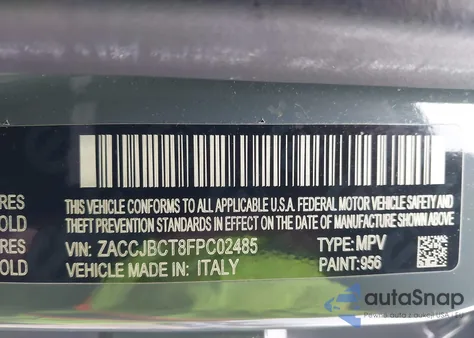 2015 Jeep Renegade Trailhawk из США, поврежденный, VIN ZACCJBCT8FPC02485